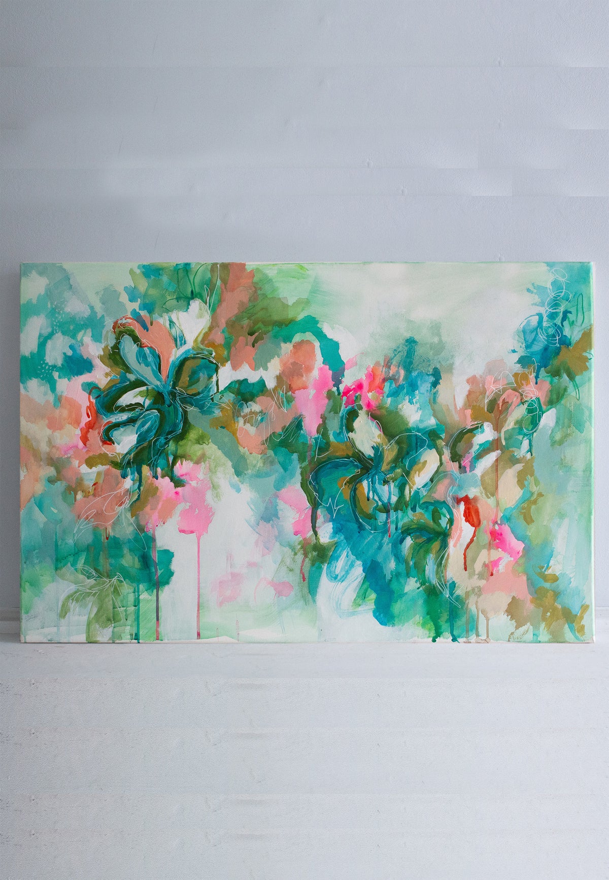 Abstract Painting on Canvas No. 2, 24 in. x 36 in.